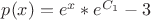 $p(x)=e^x*e^{C_1}-3$