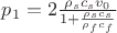 $p_1=2\frac{{\rho}_s c_sv_0} {1+ \frac {{\rho}_sc_s} {{\rho}_fc_f}}