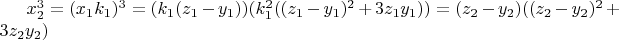 $x_2^3=(x_1k_1)^3=(k_1(z_1-y_1))(k_1^2((z_1-y_1)^2+3z_1y_1))=(z_2-y_2)((z_2-y_2)^2+3z_2y_2)$