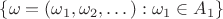 $\{\omega=(\omega_1,\omega_2,\dots):\omega_1\in A_1\}$