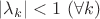 $|\lambda_k|<1\ (\forall k)$