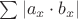 $\sum |a_x \cdot b_x|$