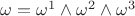 $\omega={\omega^1}\wedge{\omega^2}\wedge{\omega^3}$