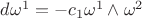 $d\omega^1=-c_1\omega^1\wedge\omega^2$