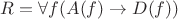 $R=\forall f(A(f)\to D(f))$