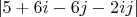 $|5+6i-6j-2ij|$