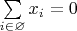 $\sum\limits_{i\in\varnothing}x_i=0$
