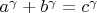 $a^\gamma +b^\gamma = c^\gamma$
