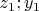 $z_1;y_1$
