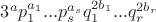 $3^a p_1^{a_1}...p_s^{a_s}q_1^{2b_1}...q_r^{2b_r}$