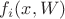 $f_i(x, W)$