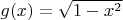 $g(x)=\sqrt{1-x^2}$