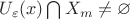 $U_\varepsilon(x) \bigcap\limits_{}^{} X_m \ne \varnothing$