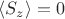 $\langle S_z\rangle =0$