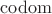 $\operatorname{codom}$