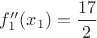 $f_1''(x_1)=\dfrac{17}{2}$