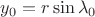 $y_0=r\sin\lambda_0$
