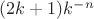 $(2k+1)k^{-n}$