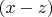 $(x-z)$