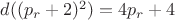 $d((p_r+2)^2)=4p_r+4$