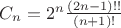 $C_n = 2^n \frac{(2n - 1)!!}{(n+1)!}$