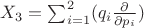 $X_3=\sum_{i=1}^2({q_i}\frac {\partial}{{\partial}p_i})$