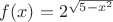 $f(x)=2^{\sqrt{5-x^2}}$