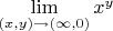 $\lim\limits_{(x,y) \to (\infty,0)} x^y$