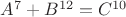 $A^7+B^{12}=C^{10}$