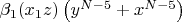 $\beta_1(x_1z)\left(y^{N-5}+x^{N-5}\right)$