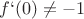 $f&lsquo;(0) \neq -1$