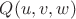 $Q(u, v, w)$
