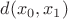 $d(x_0,x_1)$