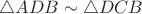 $\triangle ADB\sim\triangle DCB$