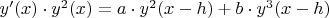 $y'(x) \cdot y^2(x)=a \cdot y^2(x-h)+b \cdot y^3(x-h)$