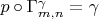 $p\circ\Gamma^\gamma_{m,n}=\gamma$