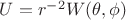 $U=r^{-2}W(\theta,\phi)$