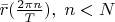 $\bar r(\frac {2\pi n} T),\;n<N$