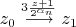 $$z_0\stackrel{3\frac{z+1}{2^{\alpha_n}}}{\longrightarrow}z_1$$