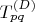 $T^{(D)}_{p q}$
