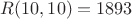 $R(10,10)= 1893$