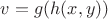 $v=g(h(x,y))$