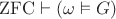 ${\rm ZFC}\vdash(\omega\vDash G)$