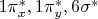 $1\pi_x^*,1\pi_y^*,6\sigma^*$