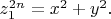 $z_1^{2n}=x^2+y^2.$