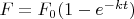 $F=F_0(1-e^{-kt})$