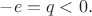 $-e=q<0.$ $-e=q<0.$