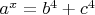 $a^x=b^4+c^4$
