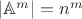 $|\mathbb A^m| = n^m$
