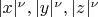 $ |x|^\nu, |y|^\nu,  |z|^\nu$